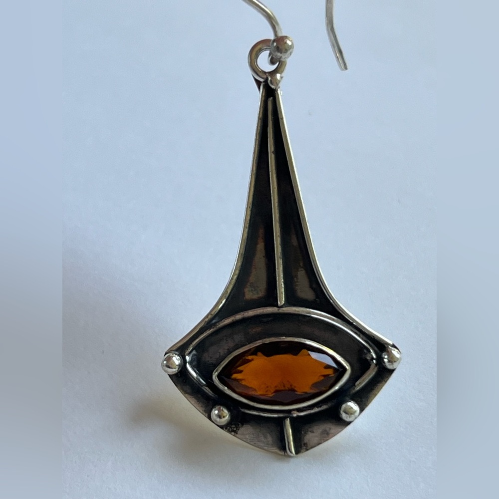 Amber earrings NWOT